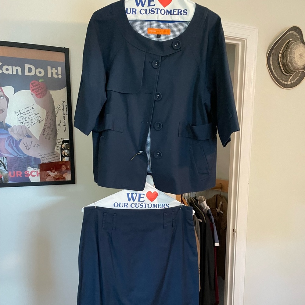 Cynthia Steffe Navy Blue Dress Set